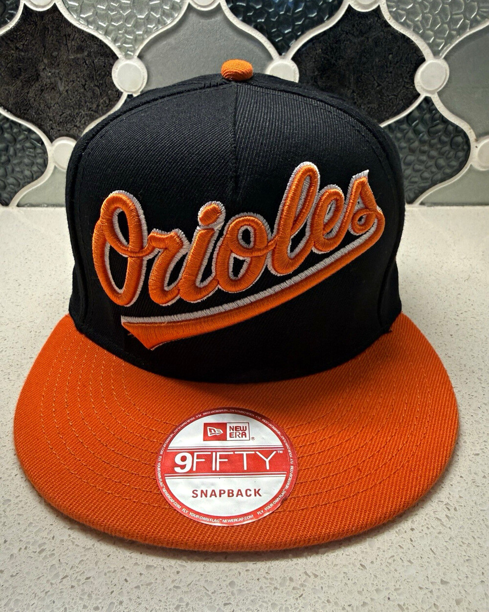 Baltimore Orioles New Era 9FIFTY Snapback Hat MLB Bird Underbrim Black Orange